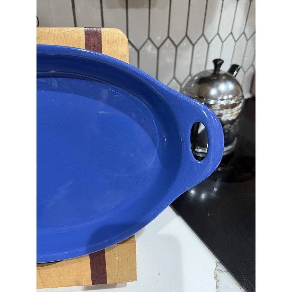 Corning Sapphire Creations 12-oz BLUE Stoneware AUGRATIN‎ Dish Discontinued Rare